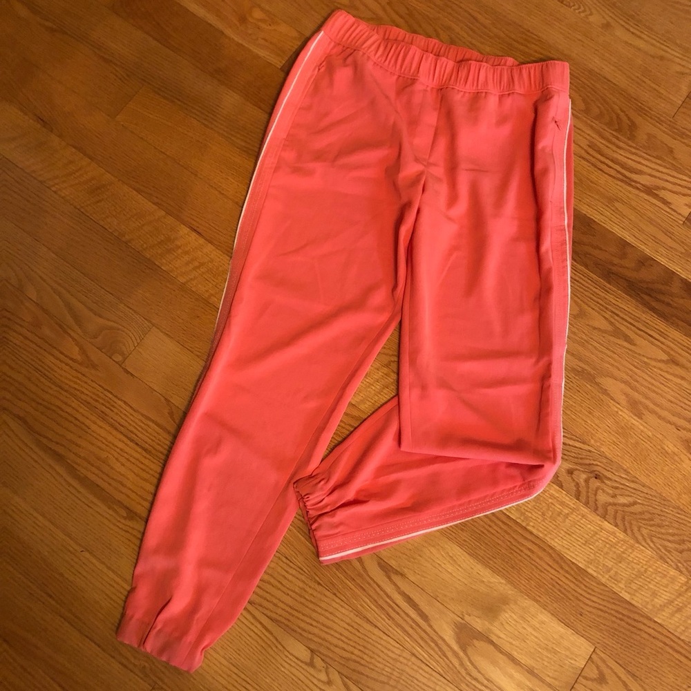 Coral colour easy and comfortable long pants :)